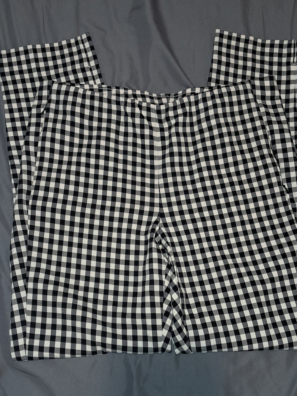 J. Jill Black & White Gingham Wide-Leg Pants